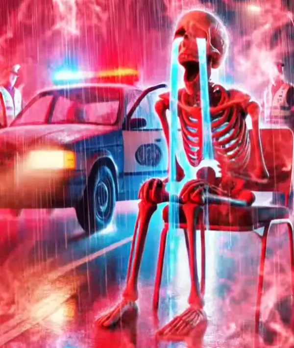 Crying Skeleton Arrested