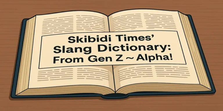 Skibidi Times Gen Z and Alpha Slang Dictionary