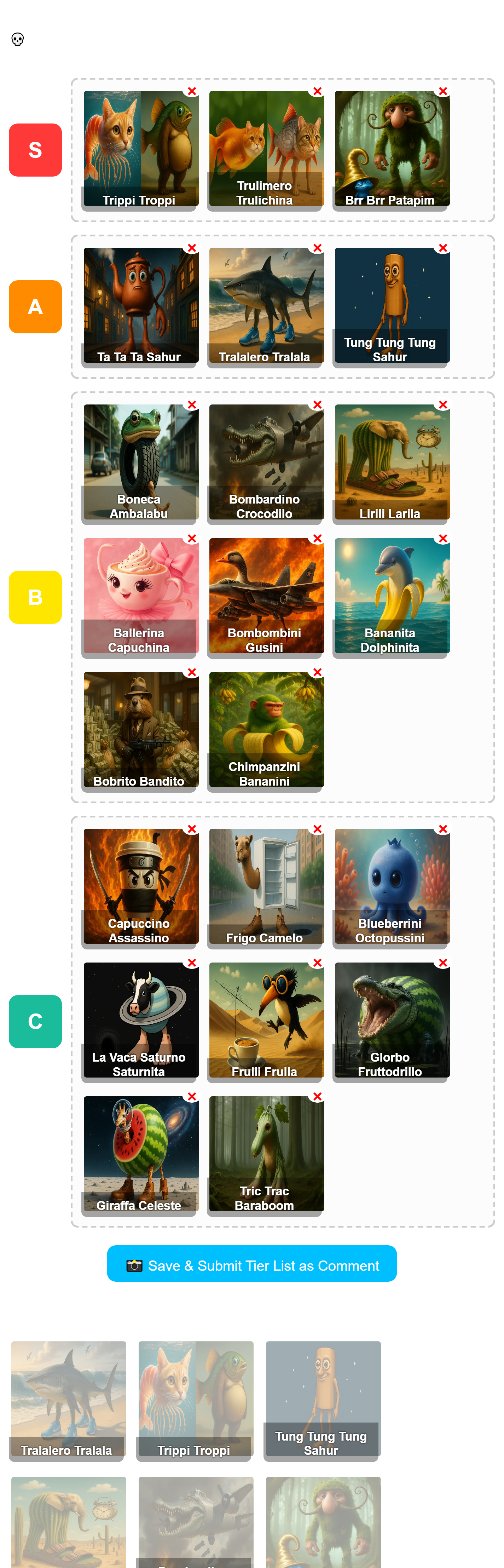Tier List Screenshot