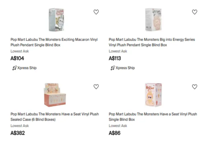 Resell Labubu Prices