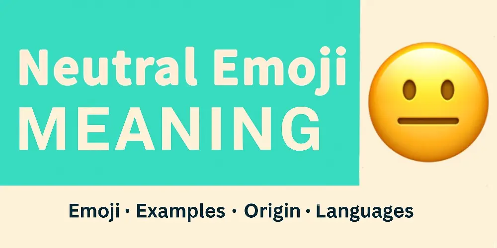 😐 Neutral Face Emoji
