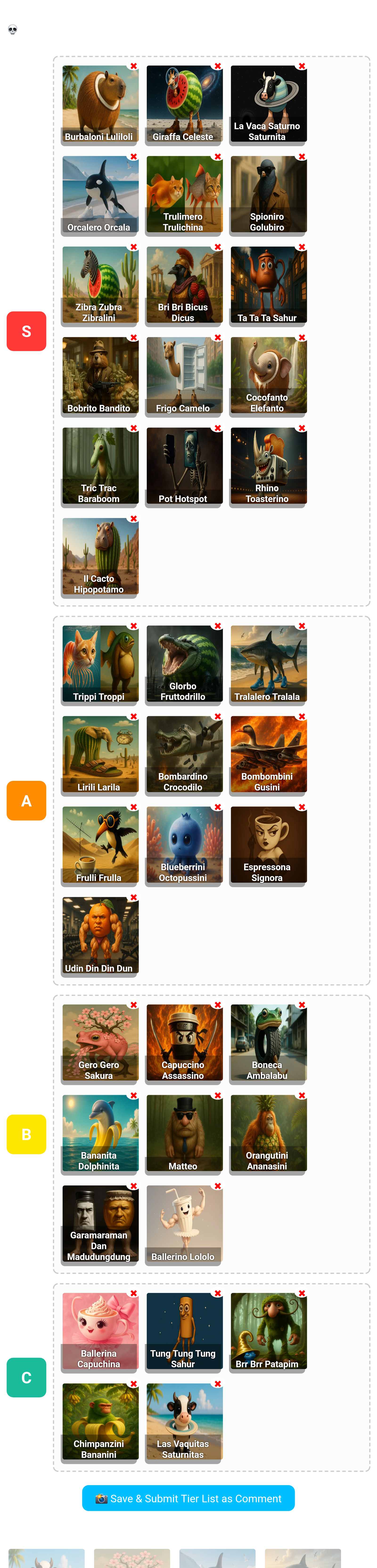 Tier List Screenshot