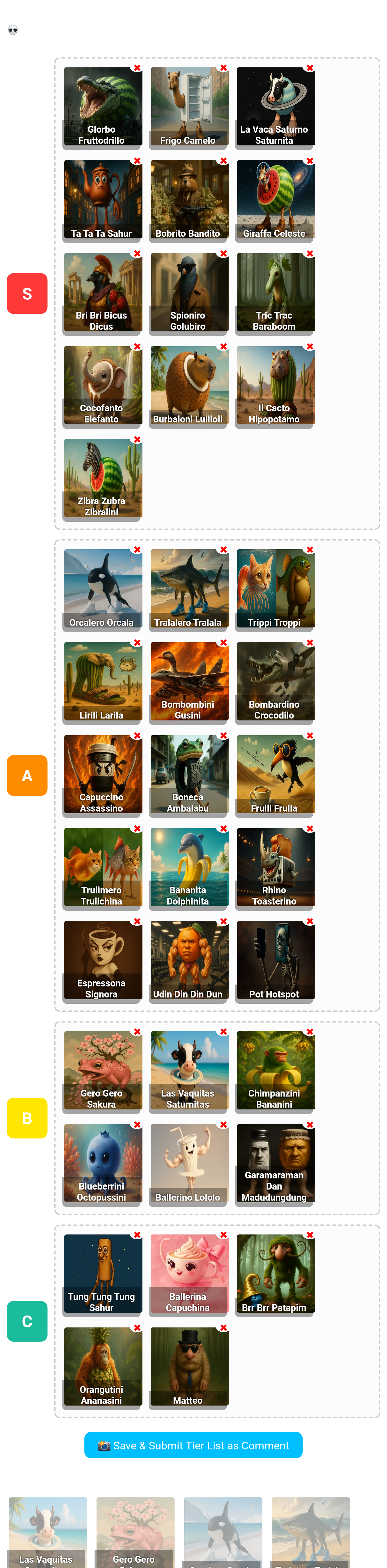 Tier List Screenshot