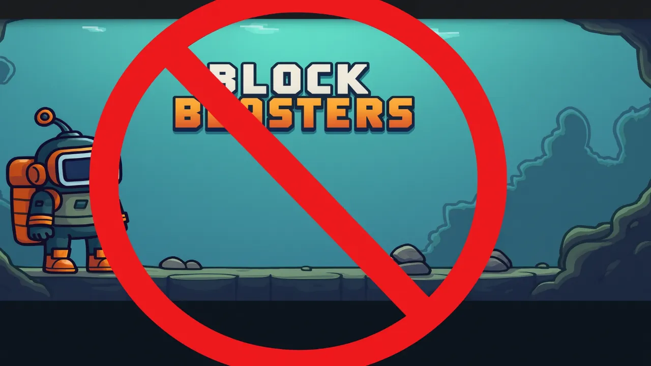 BlockBlasters Steam Scam Game Top Banner