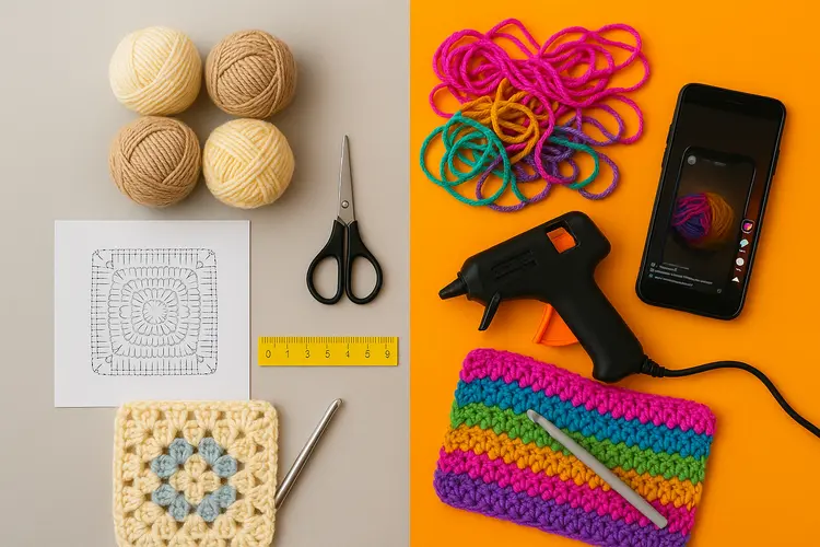 Traditional Vs Gen Z crochet workstations