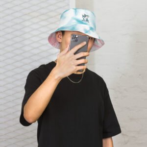 Tralalero + Tralalita Tralala Reversible Couples Bucket Hat (Blue/Pink Tie-Die)