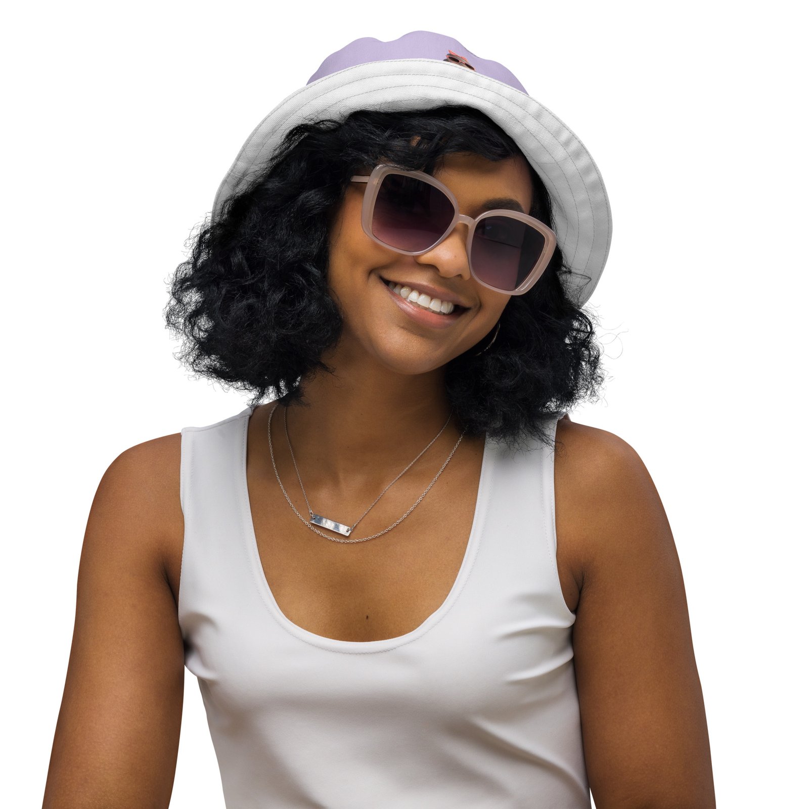 Las Tralalelitas Reversible Bucket Hat (White/Lilac) - Image 7