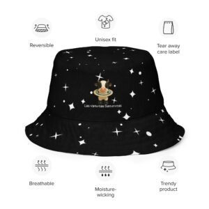 Las Vaquitas Saturnitas Reversible Bucket Hat (Night Stars/Denim)
