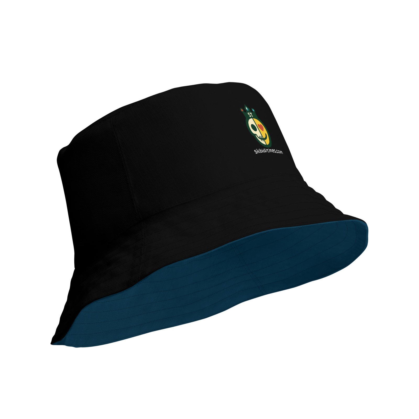 TSPMO Skibidi Times Reversible Bucket Hat (Black/Denim) - Image 8
