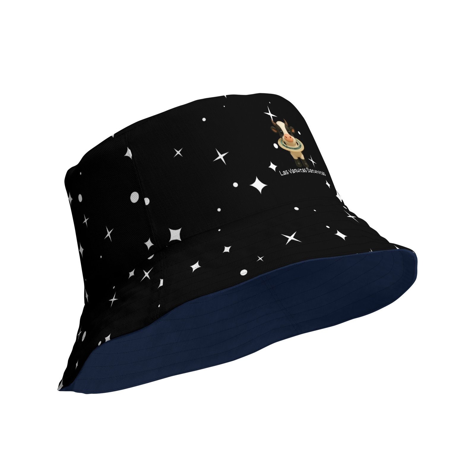 Las Vaquitas Saturnitas Reversible Bucket Hat (Night Stars/Denim) - Image 3