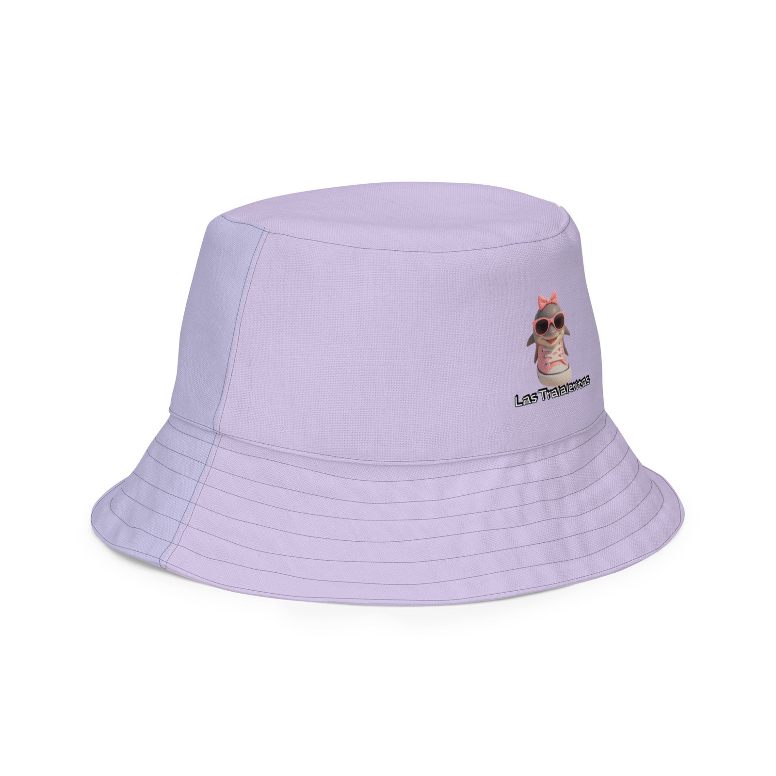 Las Tralalelitas Reversible Bucket Hat (White/Lilac) - Image 3