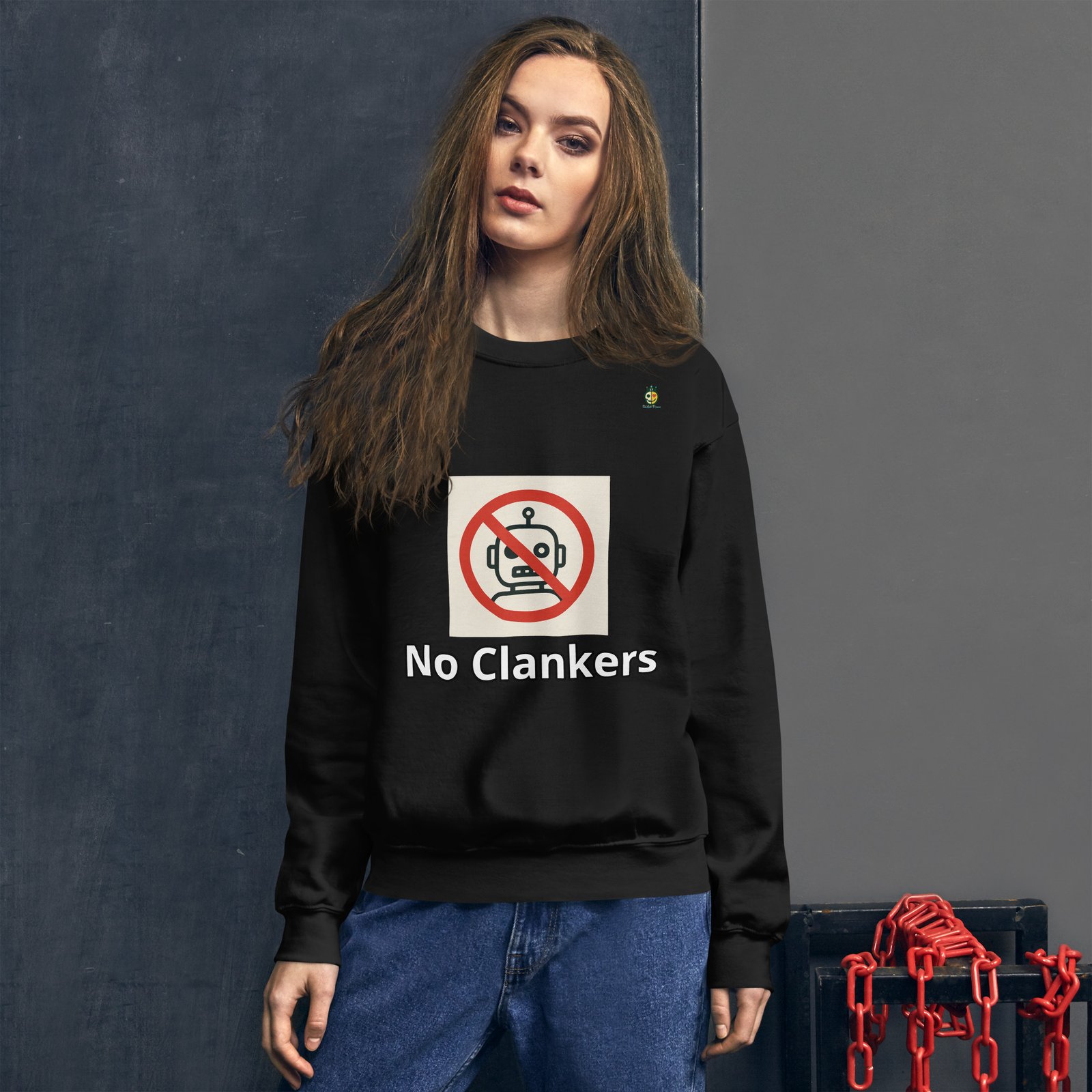 No Clankers Unisex Premium Long Sleeve (Gen Z+ Adult) - Image 3