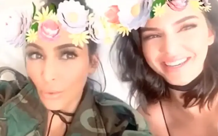 Kendall Jenner Snapchat Image via @starsshow7927
