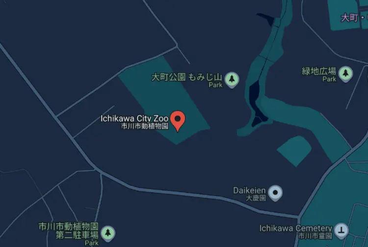 Ichikawa City Zoo google maps
