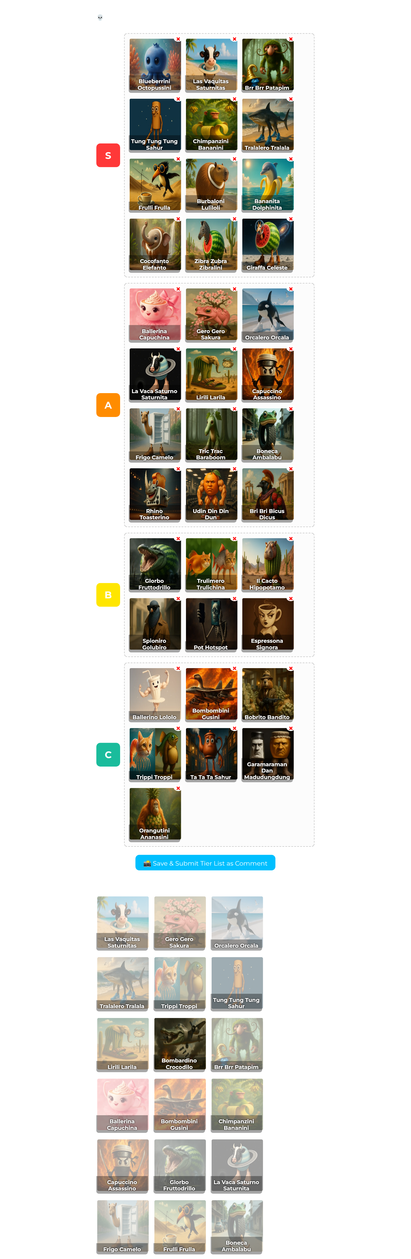 Tier List Screenshot